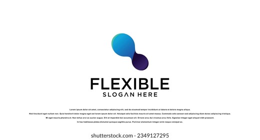 Abstract colorfull flexible logo design with modern concept| premium vector