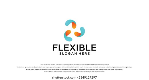 Abstract colorfull flexible logo design with modern concept| premium vector