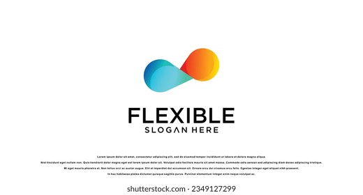 Abstract colorfull flexible logo design with modern concept| premium vector