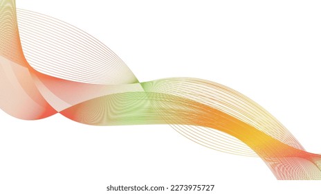 Abstract colorfull gradient background. wave element for design