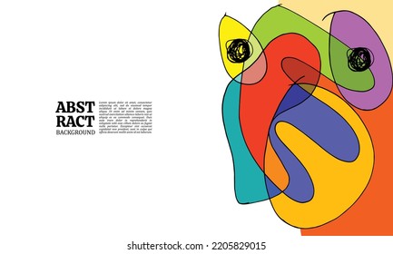 Abstract colorfull liquid doodle background