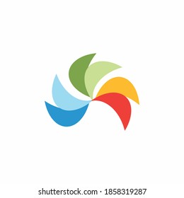 vector de diseño de logotipo colorido abstracto