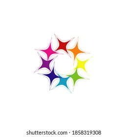 vector de diseño de logotipo colorido abstracto