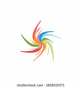 abstract colorfull logo design vector