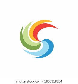abstract colorfull rotation design vector