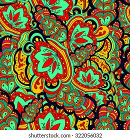 Abstract colorfull seamless psychedelic pattern. 