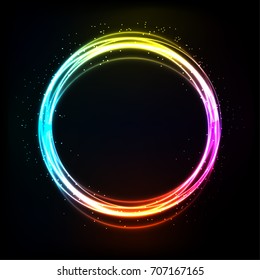 Abstract colorfull shiny ring