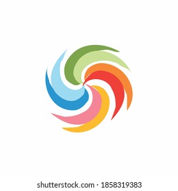 abstract colorfull vortex design vector