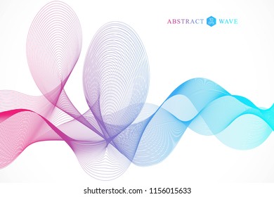 Abstract colorfull wave element for design. Big Data Visualization Background. Modern futuristic virtual abstract background. Vector illustration