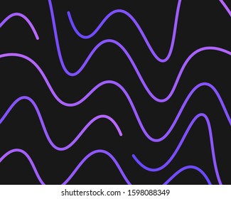 Abstract colorfull wave element for design. Digital frequency track equalizer. Stylized line art background. Vector illustration.Wave with dots created using blend tool.Curved wavy line, smooth stripe