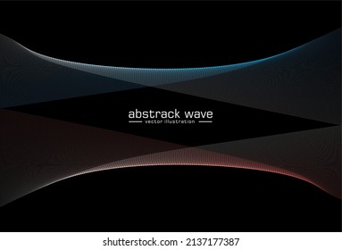 Abstract colorfull wave element for design. Digital frequency track equalizer. Colorful banner template, Vector abstract colored line art background