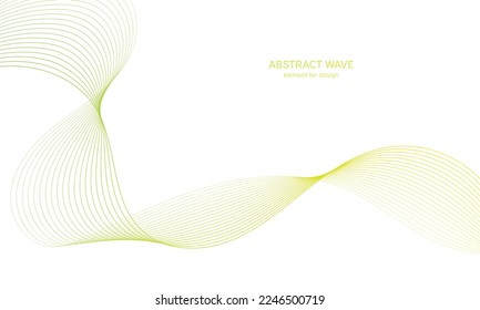 Abstract colorfull wave element for design. Digital frequency track equalizer. Stylized line art background.Vector illustration.Wave with lines created using blend tool.Curved wavy line, smooth stripe