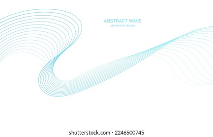 Resumen de elementos de onda colorida para el diseño. Ecualizador de pista de frecuencia digital. Fondo artístico de línea estilizada.Ilustración vectorial.Onda con líneas creadas con herramienta de mezcla.Línea ondulada curvada, banda lisa
