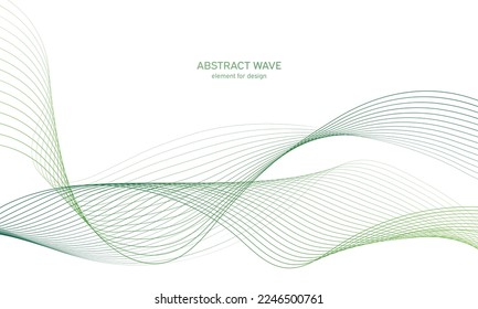 Resumen de elementos de onda colorida para el diseño. Ecualizador de pista de frecuencia digital. Fondo artístico de línea estilizada.Ilustración vectorial.Onda con líneas creadas con herramienta de mezcla.Línea ondulada curvada, banda lisa