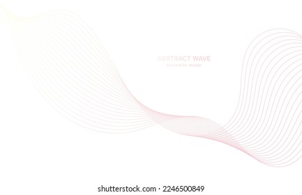 Resumen de elementos de onda colorida para el diseño. Ecualizador de pista de frecuencia digital. Fondo artístico de línea estilizada.Ilustración vectorial.Onda con líneas creadas con herramienta de mezcla.Línea ondulada curvada, banda lisa