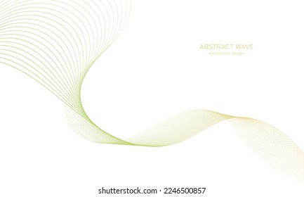 Abstract colorfull wave element for design. Digital frequency track equalizer. Stylized line art background.Vector illustration.Wave with lines created using blend tool.Curved wavy line, smooth stripe