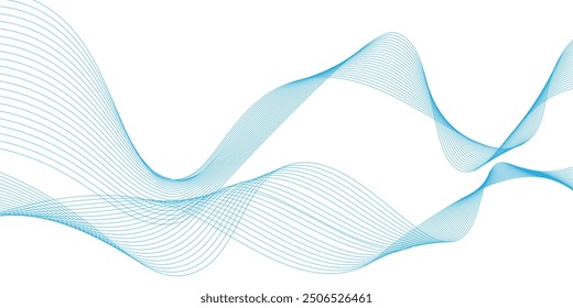 Abstract colorfull wave element for design. Digital frequency track equalizer. Stylized line art background.Vector illustration.