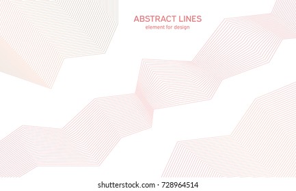 Abstract colorfull wave element for design. Digital frequency track equalizer. Stylized line art background.Vector illustration.Wave with lines created using blend tool.Curved wavy line, smooth stripe
