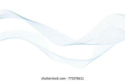 Abstract colorfull wave element for design. Digital frequency track equalizer. Stylized line art background.Vector illustration.Wave with lines created using blend tool.Curved wavy line, smooth stripe