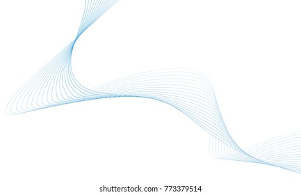 Abstract colorfull wave element for design. Digital frequency track equalizer. Stylized line art background.Vector illustration.Wave with lines created using blend tool.Curved wavy line, smooth stripe