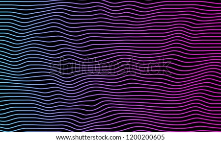 Abstract colorfull wave element for design. Digital frequency track equalizer. Stylized line art background. Vector illustration.Wave with dots created using blend tool.Curved wavy line, smooth stripe