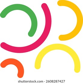 abstract colorfully line doodle art illustration 