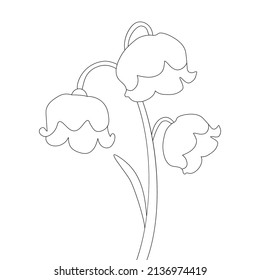 abstract coloring book page for kids of flowers drawing clip art