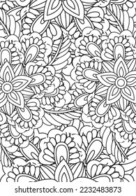 Abstract Coloring Pages For Adult And Kids Vector art.