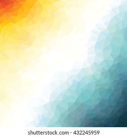 Abstract colors background. Summer low poly texture vector. 