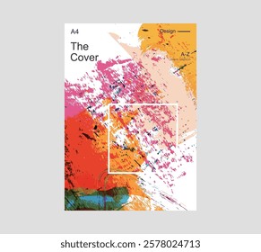 abstract colors brush strokes grunge paint art texture gradient pattern banner design template cover background