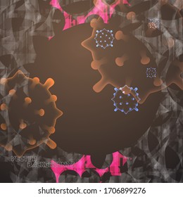 Abstract colors corona virus scene vector sciences concept backgrounds