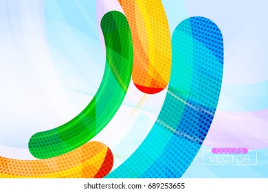Abstract colors curve scene vector wallpaper background
