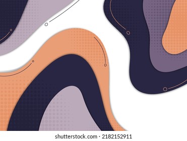 Abstract colors doodle template design decorative artwork. Overlapping for minimal style template background. Vector