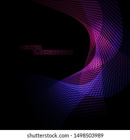 Abstract colors dots pattern on a black scene vector wallpaper backgrounds