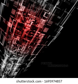 Colores abstractos formas geométricas en fondos de papel tapiz vectorial negro