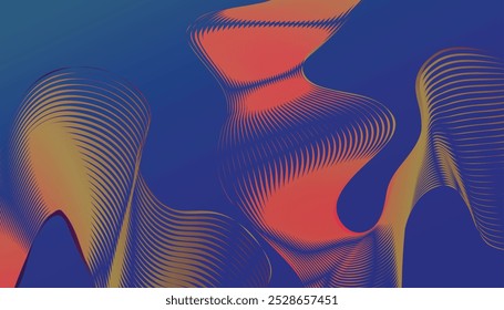 Fondo de degradado de colores Abstractas. Patrón de líneas gradientes geométricas. Líneas degradadas azules modernas. Diseño gráfico de tecnología futurista. Traje para el negocio, cabecera, cubierta, Fondo de pantalla, Sitio web, volante