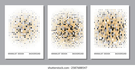 abstract colors halftone geometric shape textured template pattern banner poster design cover background collection