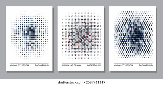 abstract colors halftone geometric shape textured template pattern banner poster design cover background collection