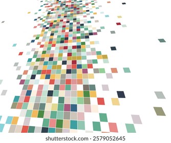 abstract colors mosaic check pixelated pattern dynamic data technology background
