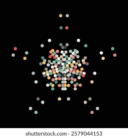abstract colors polka dots texture floral pattern textile design background