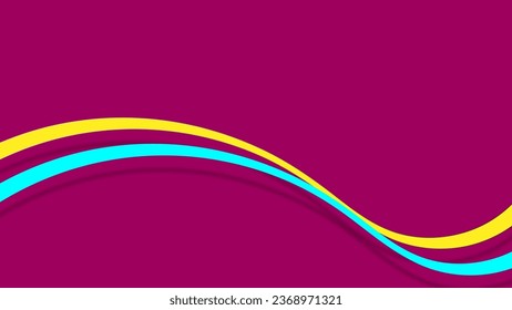 Abstract colors ribbon on pink background.Vector graphic illustration.