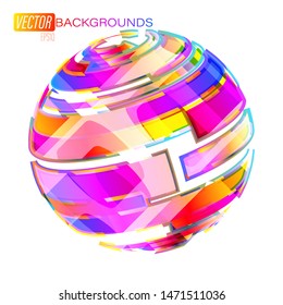 Abstract colors shapes circles on a white scene vector wallpaper backgrounds