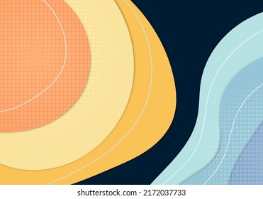 Abstract colors template design of free hand drawing style template. Overlapping artwork decoration background. Vector