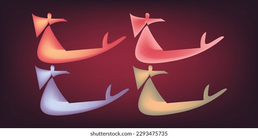 Abstract colors vector with red background