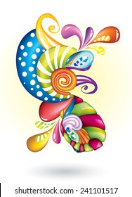 Abstract Colors in white background