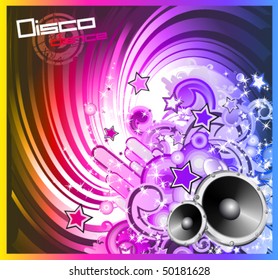 Abstract Colorul Music Event Background for Discotheque Flyers
