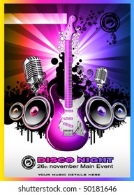 Abstract Colorul Music Event Background for Discotheque Flyers