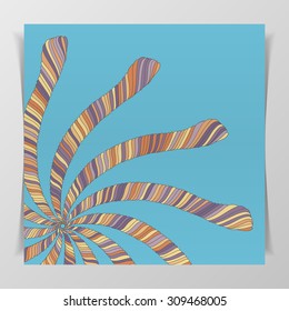 Abstract coloted Background. Stripped Spiral Pattern Design