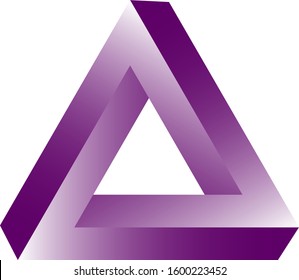 Abstract colour 3D spiral shape. Vector dimensional object. Geometrical polygonal dimensional object.