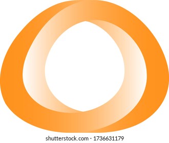 Abstract colour 3D spiral shape. Vector dimensional object. Geometrical polygonal dimensional object.